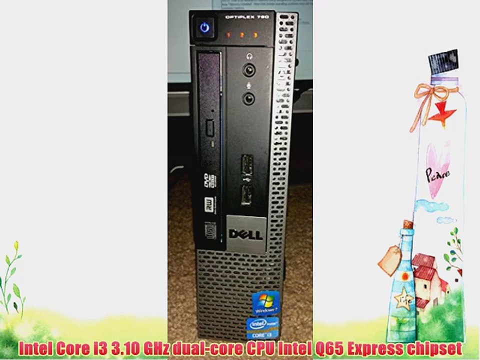 Dell OptiPlex 790 SFF Desktop Intel Dual Core i3-2100 3.10GHz 4GB DDR3 RAM 320GB HD DVD-RW