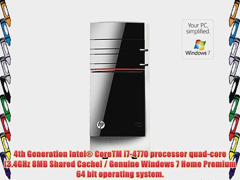 HP Envy 700 Series Desktop - 4th Gen. Intel Core i7-4770 Quad Core - 12GB RAM - 1TB Hard Drive
