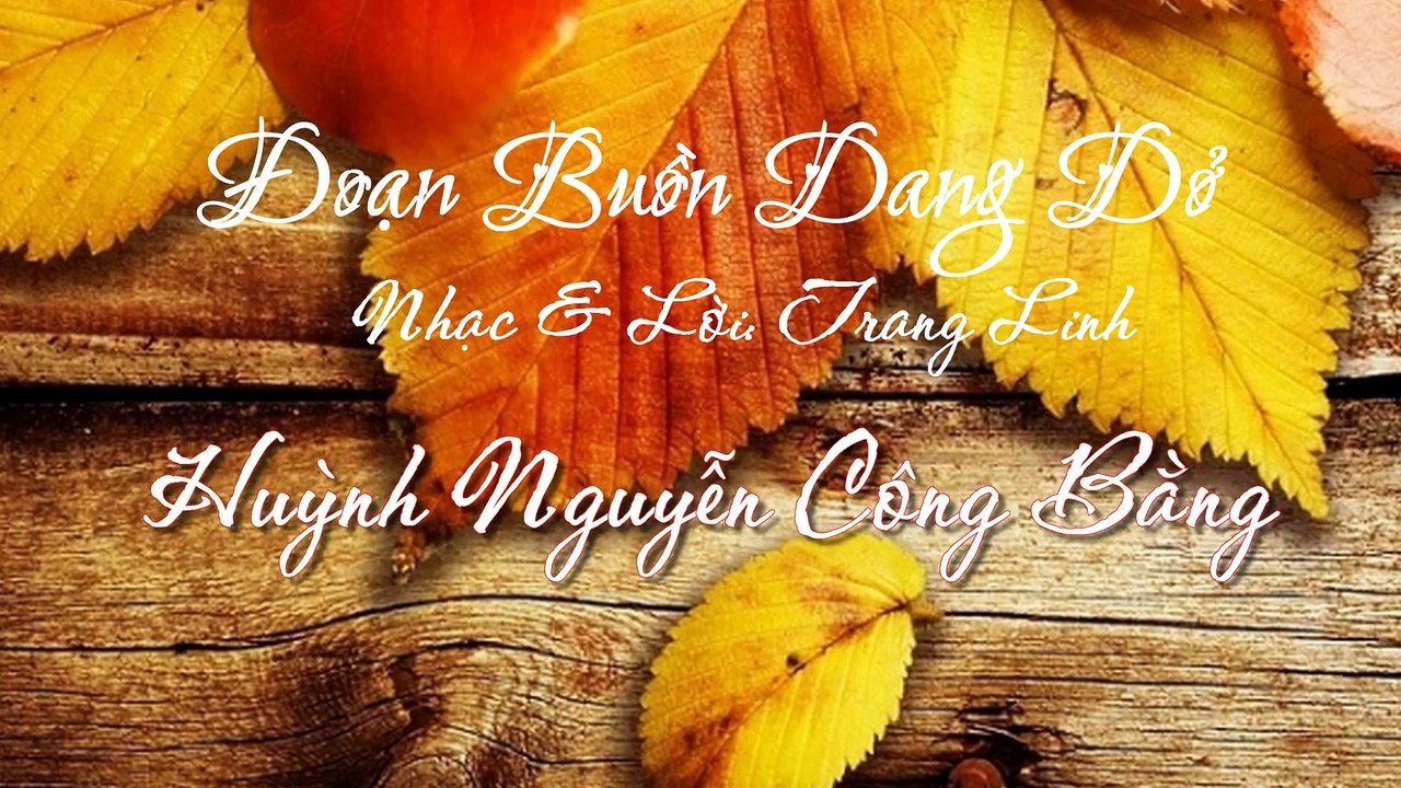 Ðoạn Buồn Dang Dở - Huỳnh Nguyễn Công Bằng