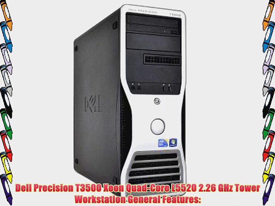 Dell Precision T3500 Workstation Xeon Quad-Core L5520 2.26GHz 12GB 250GB DVD?RW Windows 7 Professional