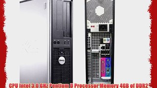 Dell Optiplex 745 Desktop Intel 3.0 ghz Pentium D 4GB of DDR2 Memory 750GB SATA HDD DVDRW Genuine