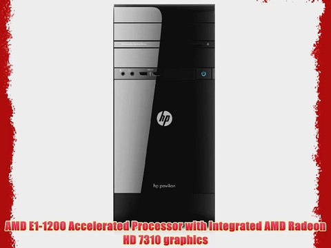 HP PAVILION P2-1334 Desktop PC AMD E1-1200 1.4GHz Processor 4GB Ram 500Gb Hard Drive Windows