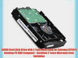 160GB Hard Disk Drive with 2 Years Warranty for Gateway GT5674 Desktop PC HDD Computer - Certified