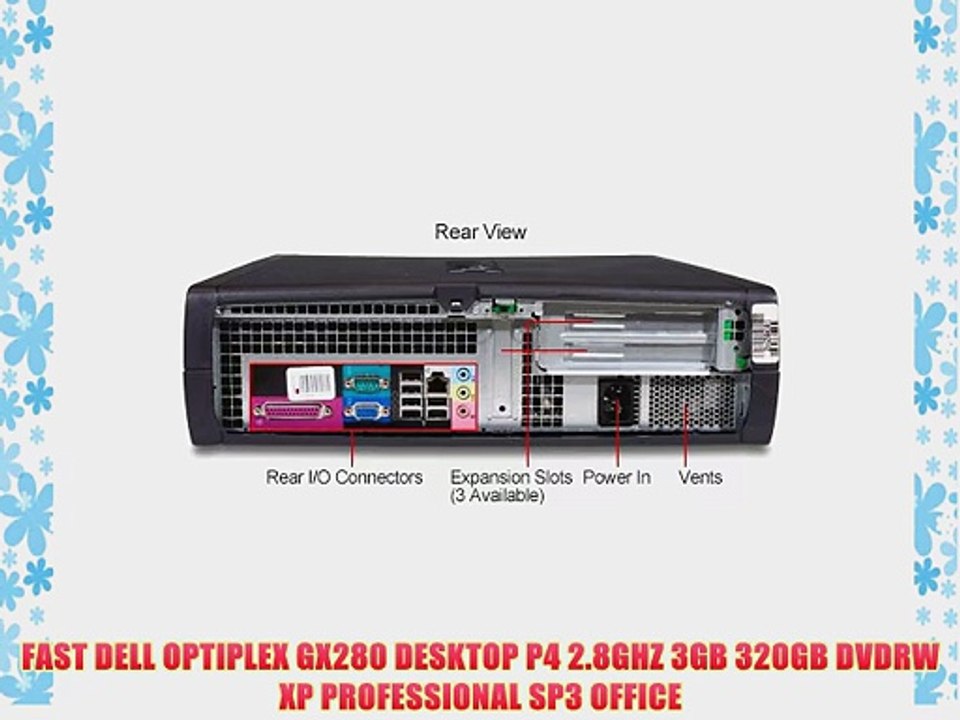 FAST DELL OPTIPLEX GX280 DESKTOP P4 2.8GHZ 3GB 320GB DVDRW XP PROFESSIONAL SP3 OFFICE