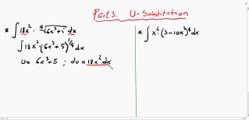 Integral Calculus II-a: U - Substitution by Changing Variables