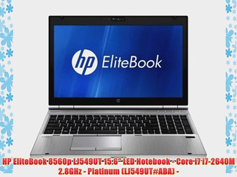 HP EliteBook 8560p LJ549UT 15.6 LED Notebook - Core i7 i7-2640M 2.8GHz - Platinum (LJ549UT#ABA)