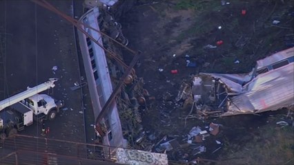 خروج قطار عن مساره شمال مدينة فيلادلفيا الأميركية