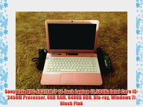 Sony Vaio VPC-EG37FM/P 14-inch Laptop (2.50GHz Intel Core i5-2450M Processor 6GB RAM 640GB