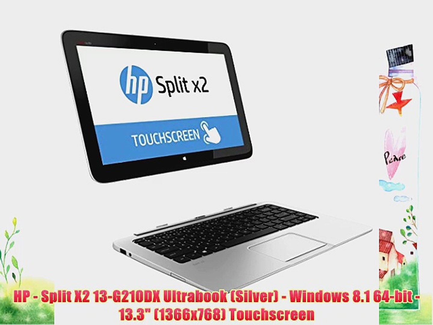 HP - Split X2 13-G210DX Ultrabook (Silver) - Intel Dual-Core i5-4202Y  1.60GHz - 4GB RAM - 128GB - video Dailymotion