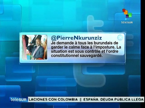 Presidente Pierre Nkurunziza: En Burundi todo está bajo control