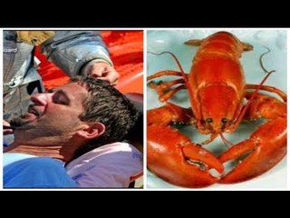 Lobsterman rescued: rubber boots saved his life