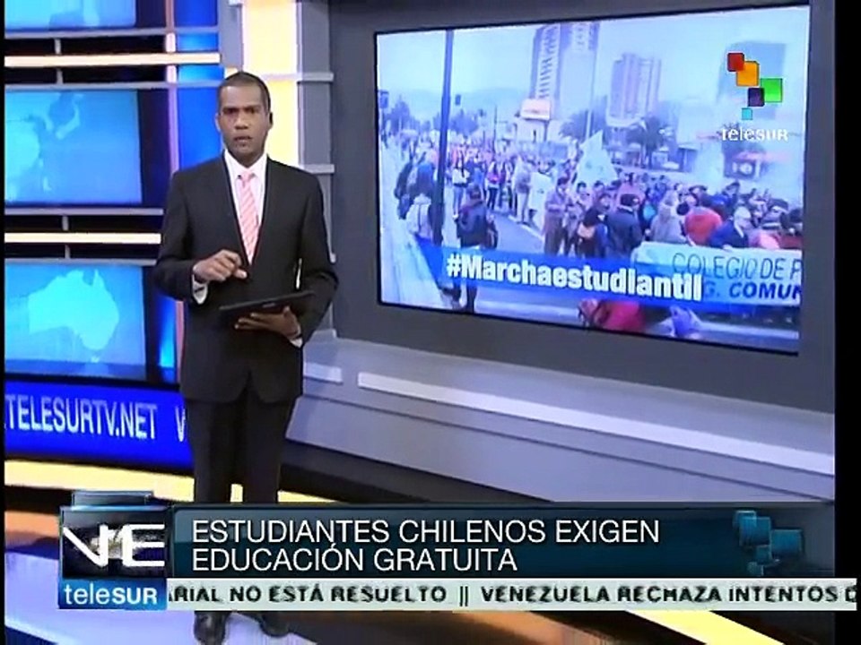 Carabineros chilenos reprimen #Marchaestudiantil