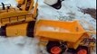 RC Excavator Digger digging snow in Bulgaria
