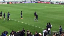 Cristiano Ronaldo and Keylor Navas with some amazing skills in Real Madrid training 2015