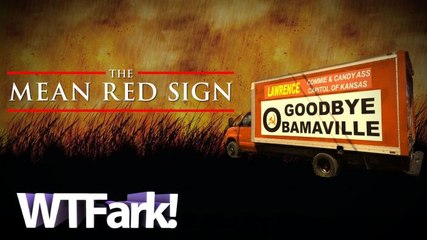 THE MEAN RED SIGN: Furniture Store Owner Expresses Himself With A Truck Covered In Insults