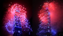 taiwan taipei 101 fireworks show 燈光秀 美的因 台北 BLS 五機版 2013 101 跨年煙火