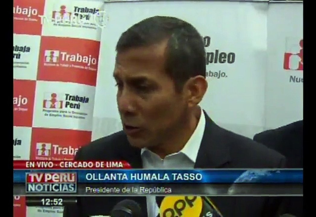 Ollanta Humala: Destitución de Ramos Heredia no ayuda a imagen del Perú