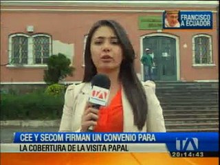 CEE y Secom firman convenio para cobertura de la visita papal