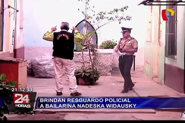 Brindan resguardo policial a bailarina Nadeska Widausky