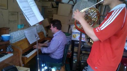Rehearsal with Tim Emerson and David Mueller-Cajar