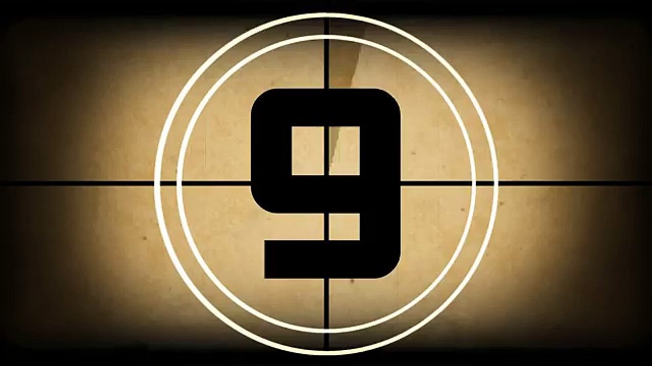Old Fashioned Grainy 10 second Movie Film Countdown Timer HD