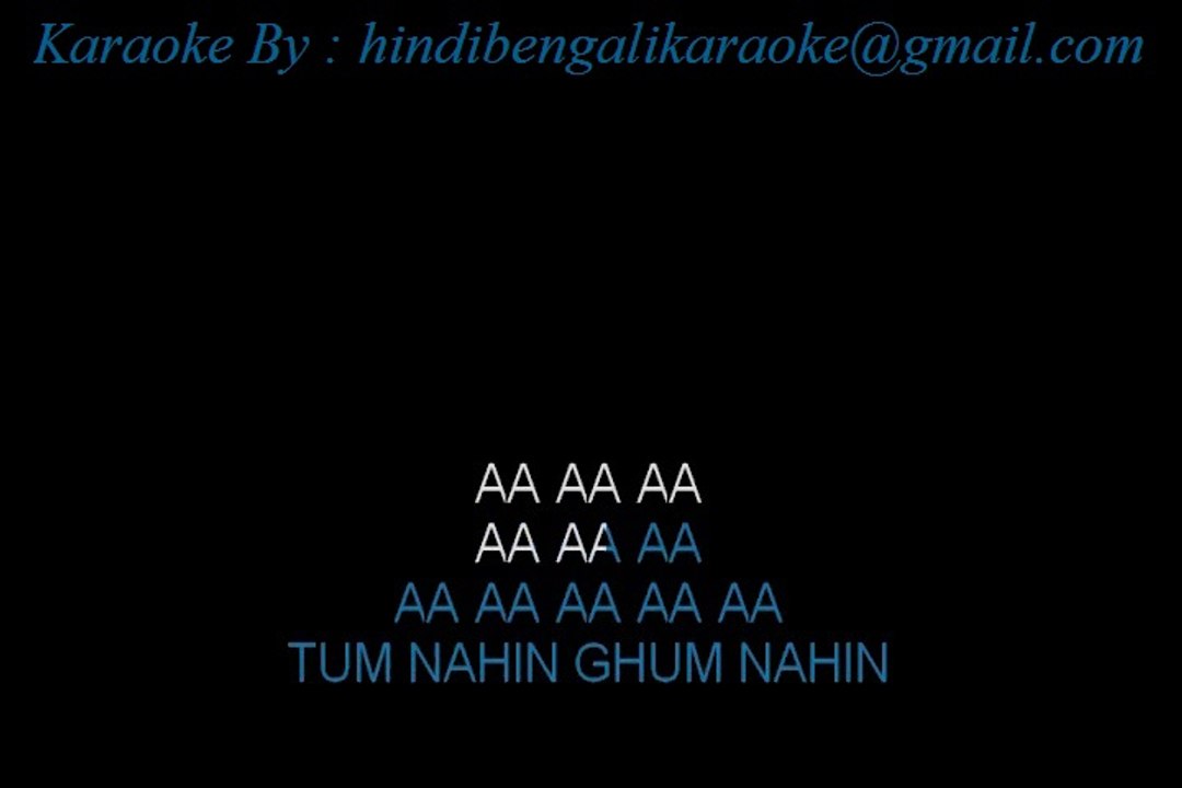 Tum Nahin Ghum Nahin - Karaoke - Jagjit Singh - Shaam E Ghazal