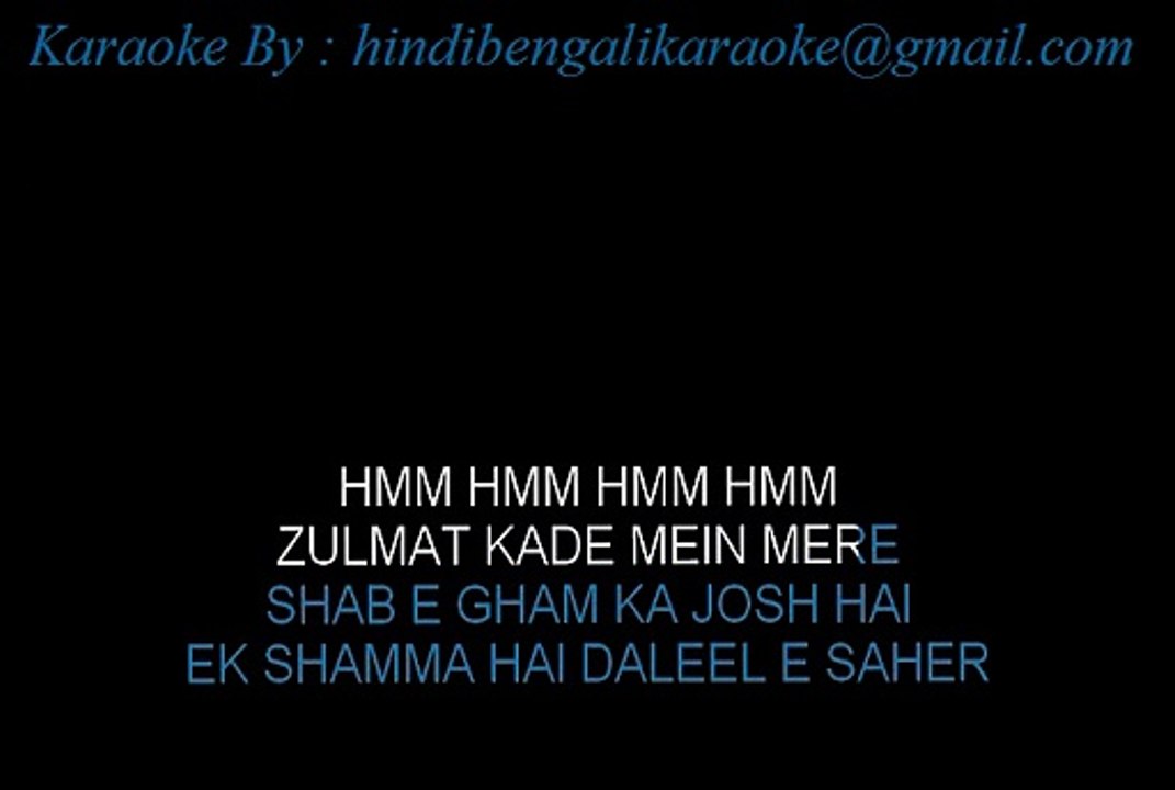 Zulmatkade Mein Meri - Karaoke - Jagjit Singh - Mirza Ghalib