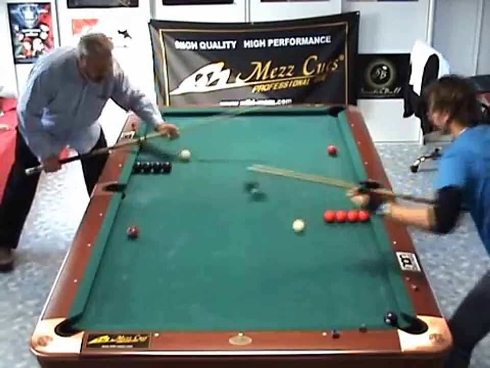 Amazing 2 players pool Trick Shots with Mike Massey & Florian 