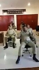 Army Officer Driving Bus in Class Room