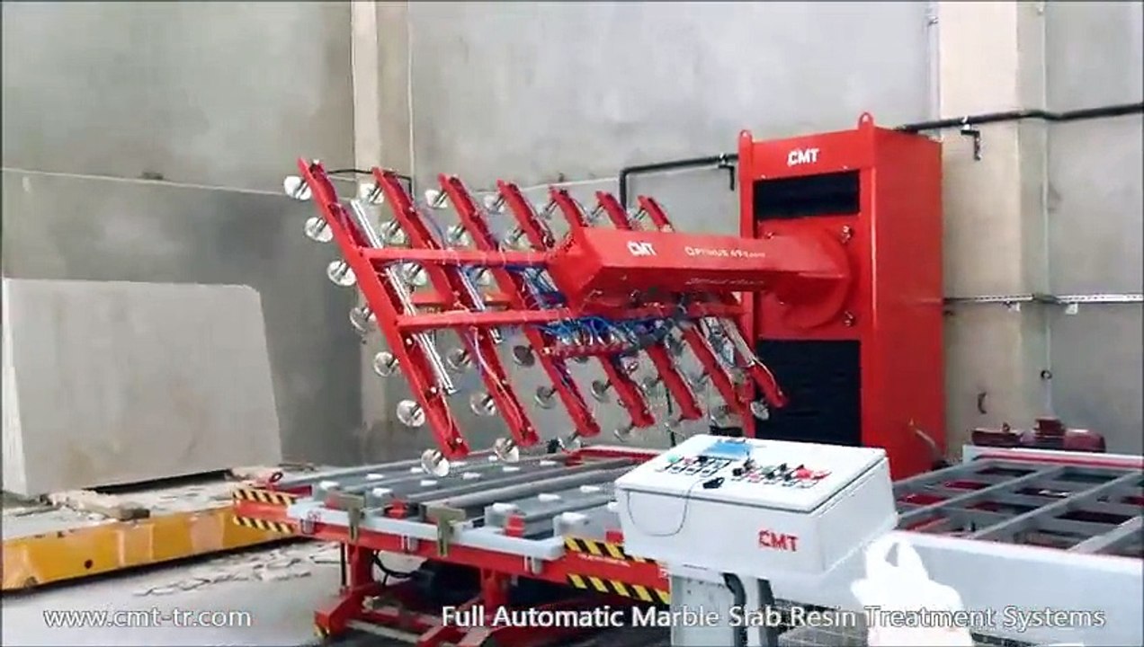 CMT Otomatik Mermer Plaka Kurutma Firini - Yukleme Bosaltma Robotu