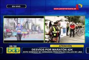 Desvíos por maratón 42k: este domingo se cerrarán principales calles de Lima