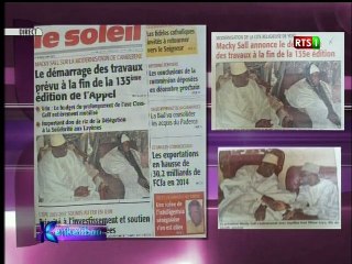 Revue de presse de la RTS du 15 mai