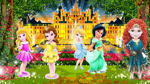 Disney Princess Finger Family Collection cartoon Aurora Belle Pocahontas Ariel Cinderella