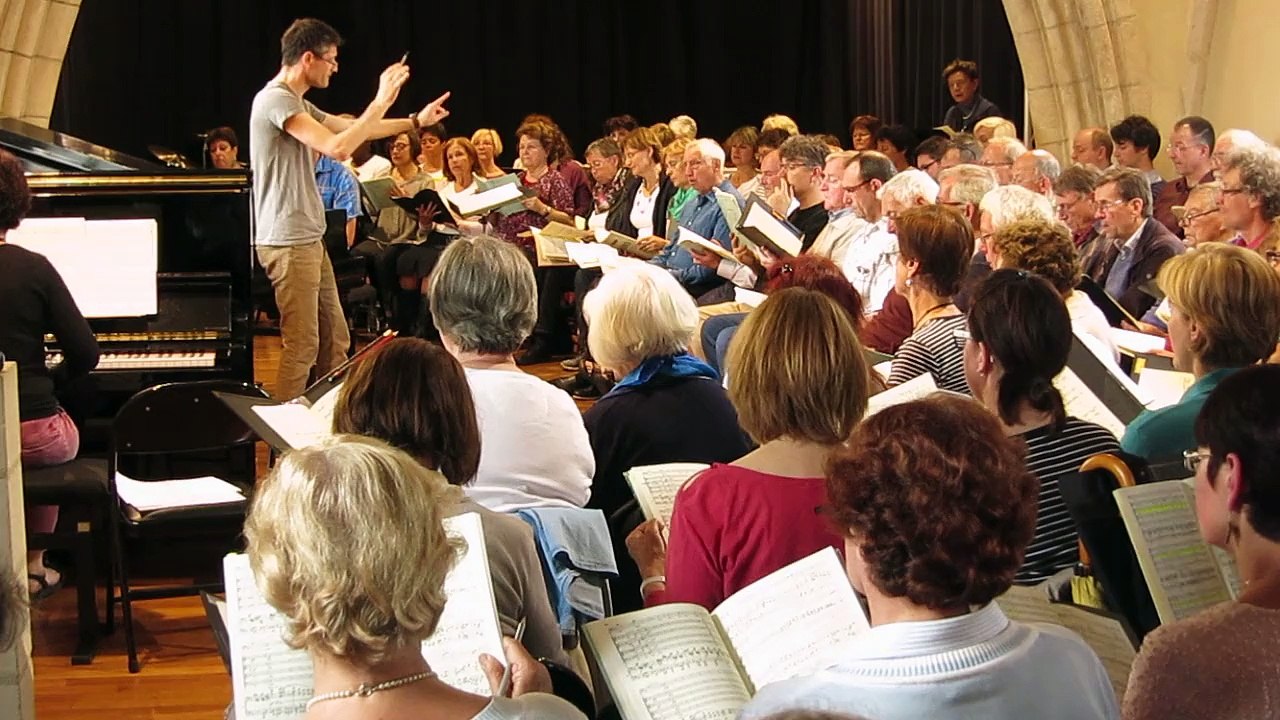 Les chorales franco-allemandes en répétition à Château-Thierry