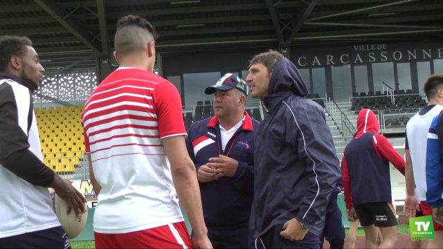 Rencontre internationale de rugby à XIII au stade Albert Domec de Carcassonne :