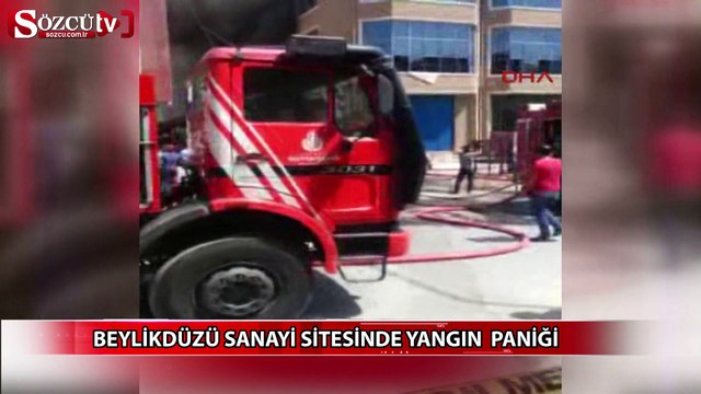 Beylikdüzü sanayi sitesinde yangın paniği