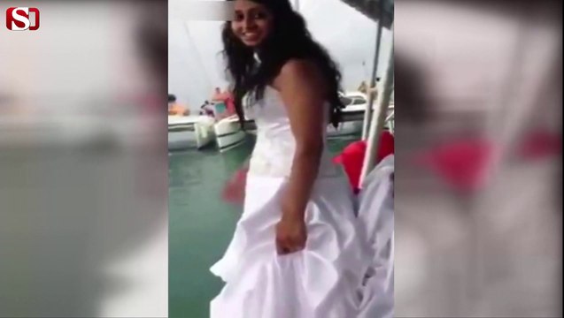 Gelinlikle suya atlayan gelin ölümden döndü