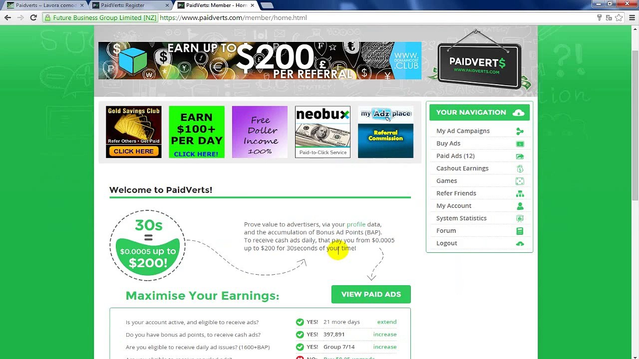 Tutorial PaidVerts Italiano _ Come Funziona _ Guadagnare soldi online _ PaidVerts 2015