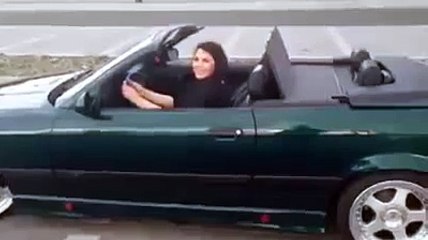 Girl Spinning A BMW E36!