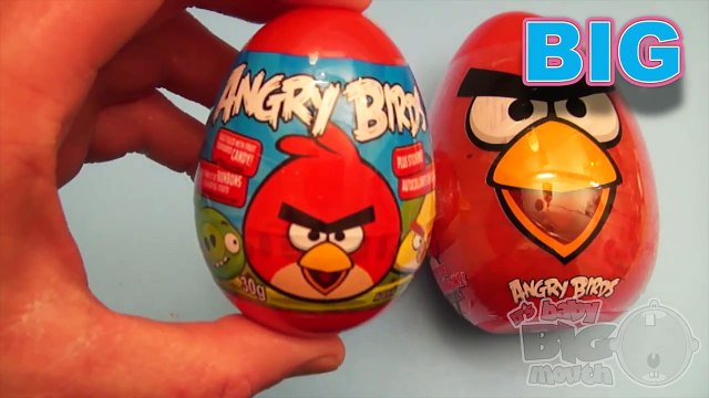 Angry Birds Surprise Eggs Learn Sizes Big Bigger Biggest! Opening Eggs with Toys and Candy!