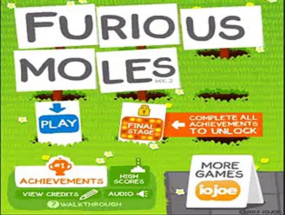 Furious Moles Walkthrough