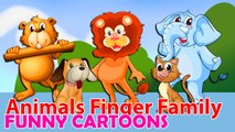 Animals Cartoons Finger Family Children Nursery Rhymes | Animals Finger Family Rhymes for Children