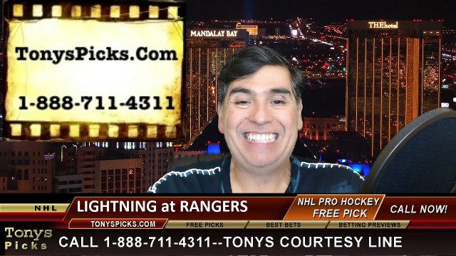 New York Rangers vs. Tampa Bay Lightning Free Pick Prediction NHL Pro Hockey Playoff Game 1 Odds Preview 5-16-2015