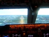 Boeing 747 British Airways landing at LHR - IN COCKPIT
