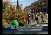 Manifestantes y estudiantes intentaron tomar la Plaza de Armas de Arequipa