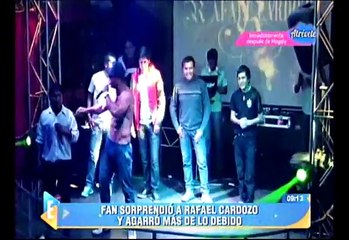 Rafael Cardozo fue manoseado por seguidora en show en Pasco