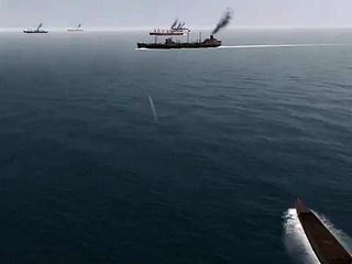Silent Hunter 3 Torpedo devestates Small Tanker