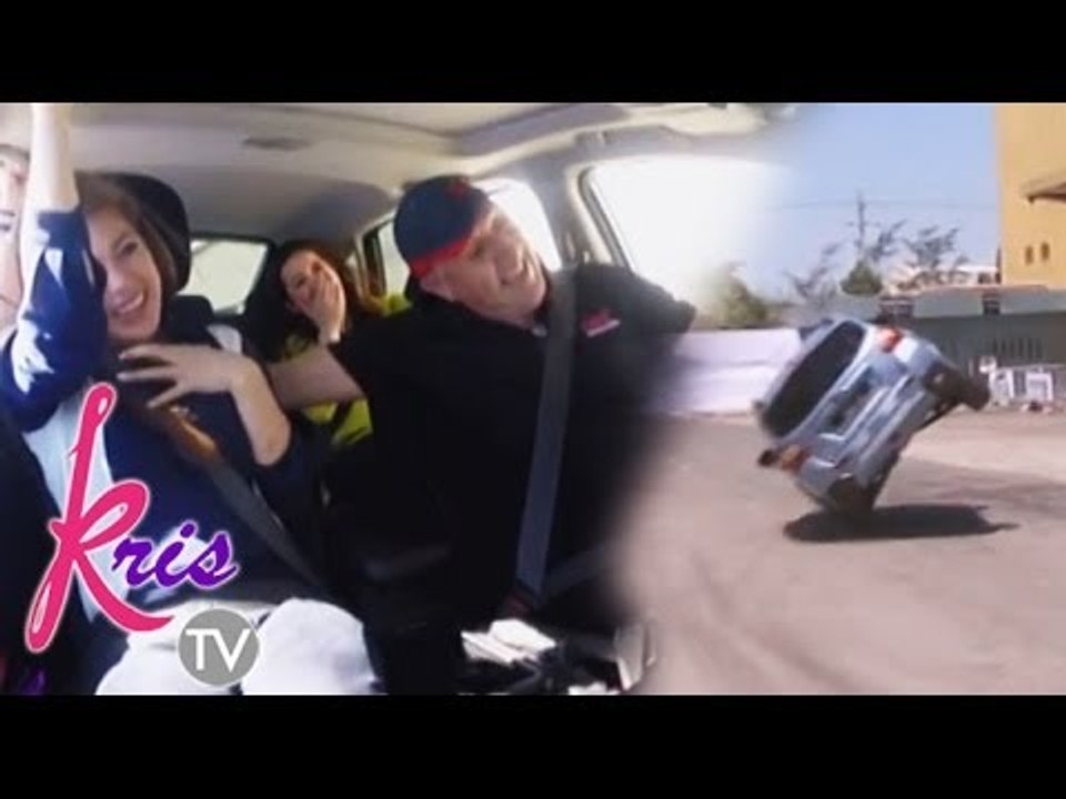 Kris experiences the car drifting stunts
