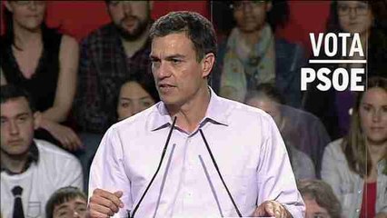 Pedro Sánchez: "Votar al PSOE es decir no a la resignación y si al empleo estable"