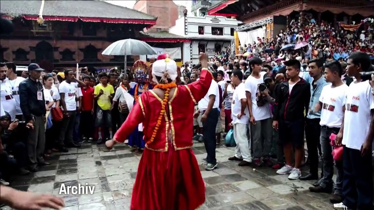Welterbeschätze in nepal in trümmern